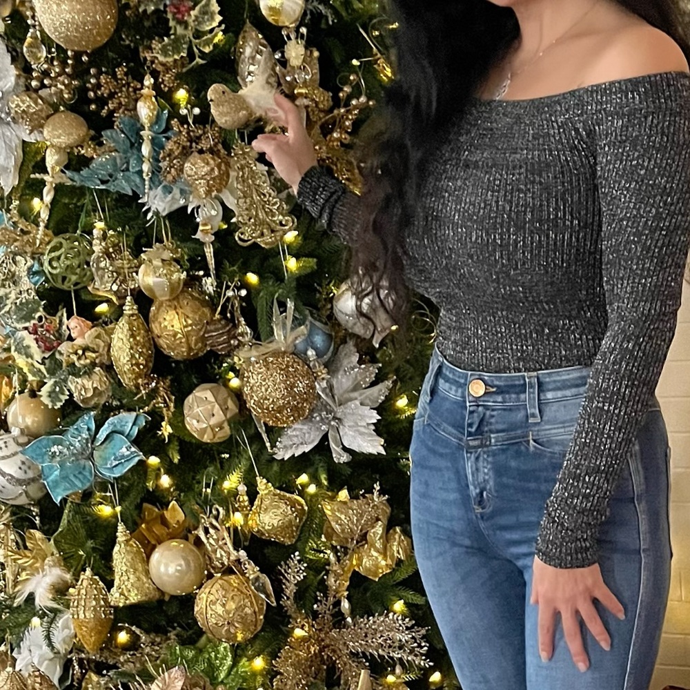 Flash sale💖💖Metallic off the shoulder tight top sexy